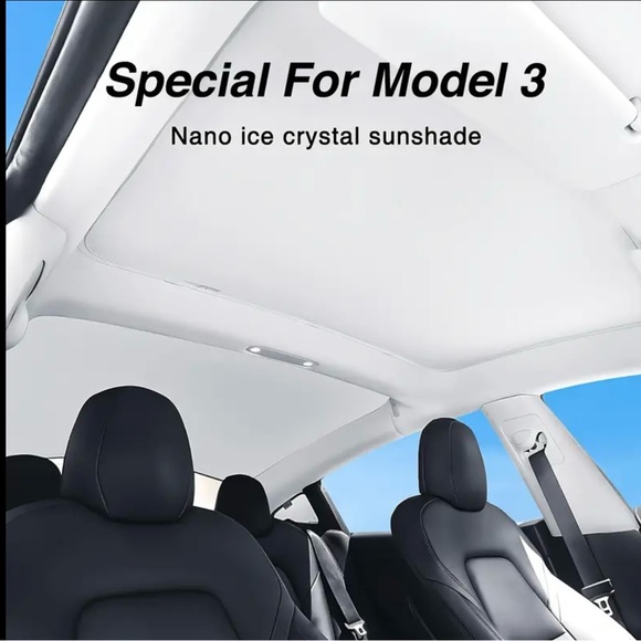 Tesla Model 3 Roof Sunshade, interior accessories - Picture 4 of 11